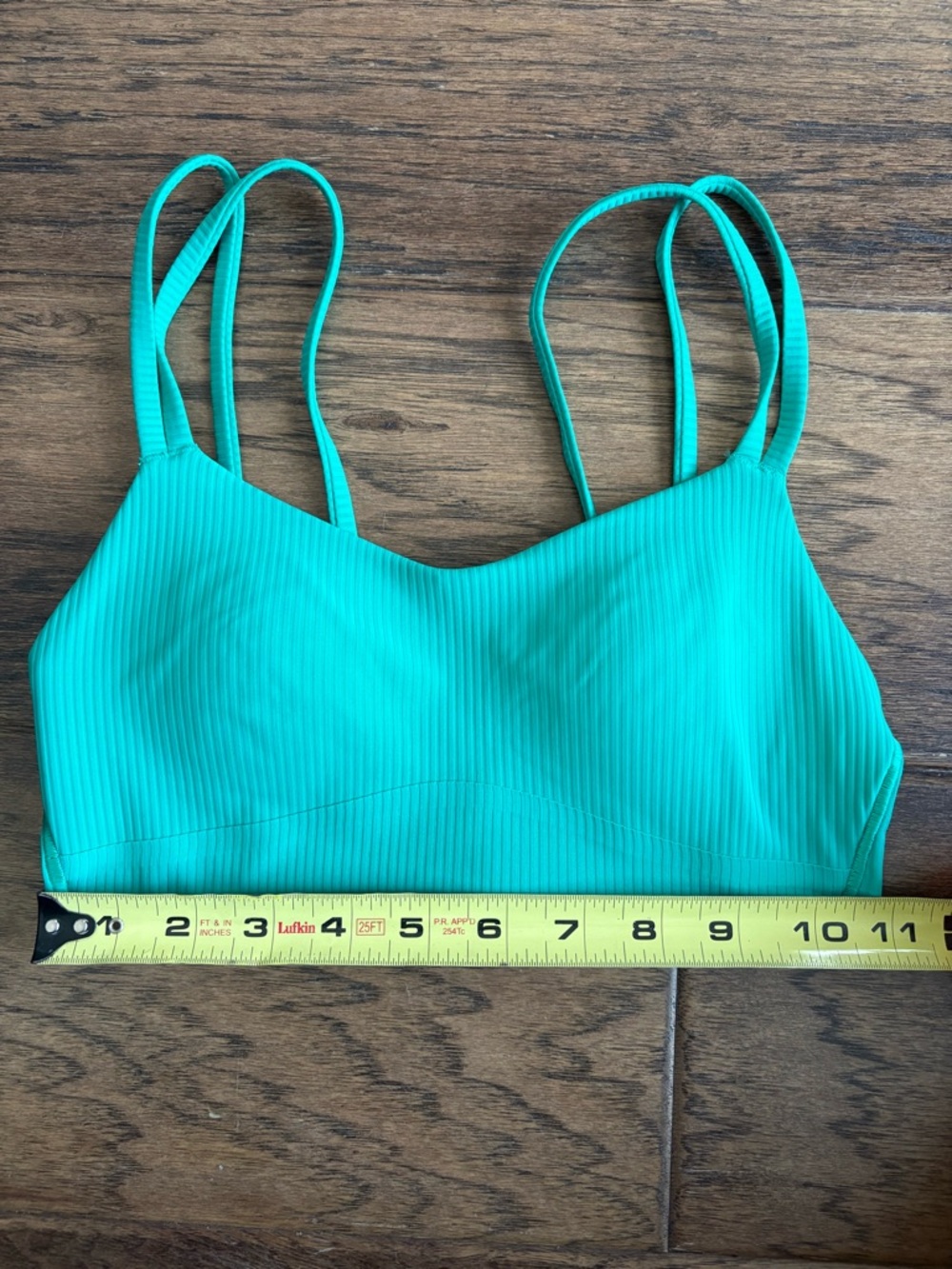 lululemon athletica Ribbed Teal Double-Strap Bralette
